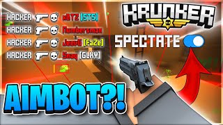 i spectated HACKERS using AIMBOT in Krunkerio OMG [upl. by Oratnek634]