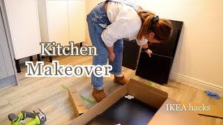 IKEA Kitchen Makeover Builtin Storage Wall and DIY Island Pt1 [upl. by Cofsky]