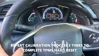 2020 Honda Civic Tire Pressure Light HARD RESET Procedure  How to TPMS reset [upl. by Faruq]