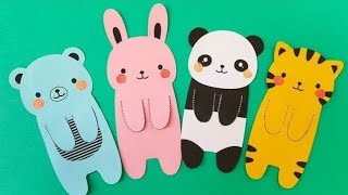 DIY Cute Bookmark  Cute cat bookmark  Cute panda bookmark [upl. by Gay]