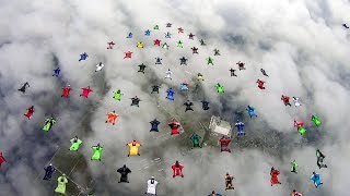 World Wingsuit Formation Record attempts 2018  75 to 85 way [upl. by Irrej]