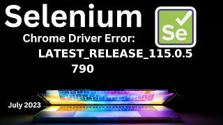 HOW TO FIX SELENIUM CHROME WEB DRIVER ERROR  July 202023 [upl. by Ebocaj]