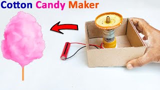 How To Make Cotton Candy Machine From Dc Motor At Home  Diy Cotton Candy Machine  Cotton Candy [upl. by Kcyrred]