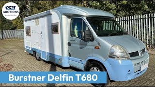 Burstner Delfin T680  Motorhome Auction [upl. by Crellen]