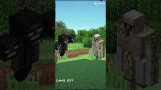 How Wither VS Iron golem By Camelprogaming viral minecraft gaming [upl. by Erodeht]