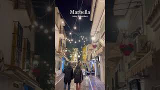 🇪🇸 Rainy December night in Marbella Old Town Spain 😌😌 Kriel Jan shorts krieljan [upl. by Kriss]