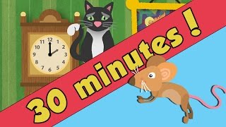 Hickory Dickory Dock Nursery Rhyme Collection  Over 30 minutes  Toddler Fun Learning [upl. by Tabib]