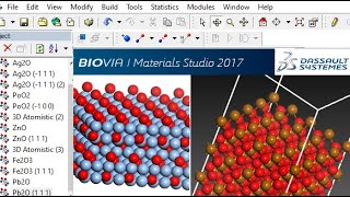 Materials Studio  3D Crystal Structure amp Surface of Metal Oxides material studio MajidAli2020 [upl. by Jerrome219]