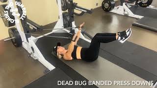 Dead Bug Banded Press Downs [upl. by Brion520]