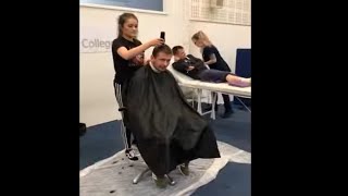 Two Barberettes Took Him Bald for Charity A Shocking Transformation [upl. by Koval645]