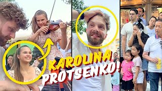 I met KarolinaProtsenkoViolin at the SHOPPING CENTER 😱🎻😍 [upl. by Buzz]