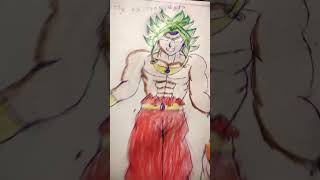 broly vs Goku Vegeta easy drawing 🔥 [upl. by Lawler]