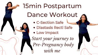 15 mins Postpartum Zumba workout  CSection Safe  Low Impact  Diastasis Recti SafeG Fit by Geetz [upl. by Cramer]