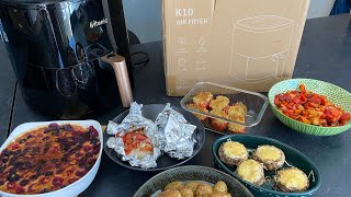 Recettes rapides et équilibrées dont un dessert avec l’air fryer K10 de chez Ultenic [upl. by Lenore235]