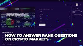 Crypto Market Analysis  How to Answer Rank Questions in Cindicator app [upl. by Ddat499]