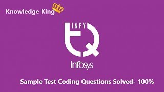 INFYTQ Coding Problems  SOLVED  100  INFYTQ Exam [upl. by Aneej]