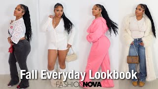 EVERYDAYCASUAL FALL HAULLOOKBOOK 💕🔥🍂 ft Fashion Nova [upl. by Atyekram]