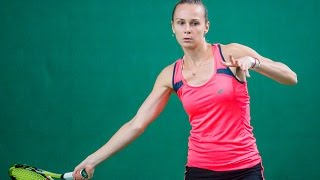 WTA Tennis player Magdalena Rybarikova practicing [upl. by Gabbie184]