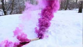 Colored smoke bomb Violet dye [upl. by Nalhsa419]