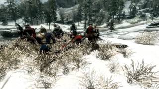 Battle For Helgen Skyrim NPC War [upl. by Kele]