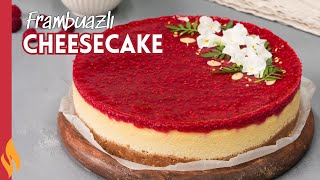 TAM ÖLÇÜLÜ 👌🏻 Kolay Frambuazlı Cheesecake Tarifi 🍰 [upl. by Krell319]