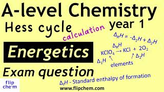 Hess cycles energetics exam question Alevel chemistry [upl. by Alfeus]