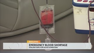 Vitalant asks for blood donations during emergency shortage [upl. by Bilbe]