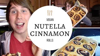 Nutella Cinnamon Rolls  Vegan  Foodie Friday [upl. by Assirialc]