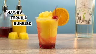 Slushy Tequila Sunrise  Tipsy Bartender [upl. by Aynnek]