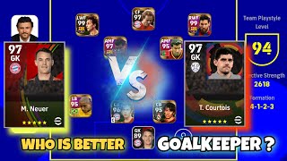 Courtois or Neuer  who is better gaol keeper in Efootball Pes Mobile 2022 🤔 [upl. by Pascal465]