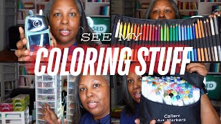 My Adult Coloring Supplies Collection  August 2024  Pencils Pens Markers Paint amp More [upl. by Znarf]