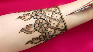 New easy full hand mehndi design  Front hand mehndi design  simple mehndi  mehandi design Mehndi [upl. by Torbert]