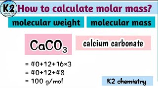 molar mass of calcium carbonate ll CaCO3 molar mass ll calcium carbonate formula [upl. by Illene853]