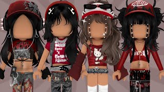 20 red y2k roblox outfits w CODES amp LINKS  coziivibes ♡ [upl. by Adnole]