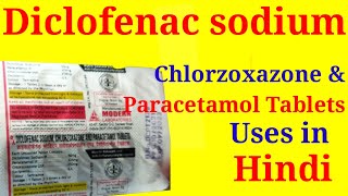 Diclofenac sodium Chlorzoxazone and Paracetamol Tablets Uses in Hindi [upl. by Ahsikad]