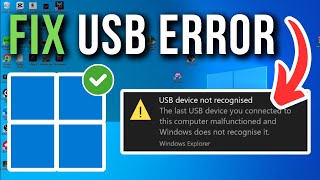 How To Fix USB Device Not Recognized In Windows 1011  Full Tutorial [upl. by Kcirdahc]