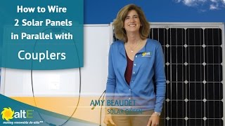 How to wire two solar panels in parallel with couplers [upl. by Giles]