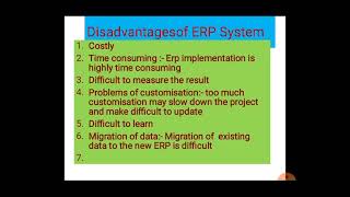 Disadvantages of ERP system [upl. by Eicyac]