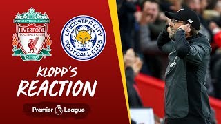 Klopps reaction Salahs injury and praise for incredible Milner  Liverpool vs Leicester [upl. by Rafaj]