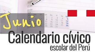 ⭐Calendario cívico escolar del Perú mes de Junio 📘 aulamedia [upl. by Zoeller]