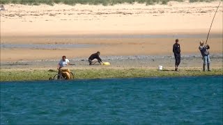 Pêche à Pied  Plage dEtel  Endroit de Surf Casting  Ria  Morbihan Sud  56  Bretagne  France [upl. by Alakam688]