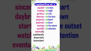 prepositional phrase with quotatquot 4 phrases prepositions englishlearning shortfeeds [upl. by Eihcir]