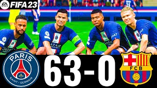 FIFA 23  MESSI RONALDO MBAPPE NEYMAR ALL STARS  PSG 630 BARCELONA  UCL FINAL  PS5 4K [upl. by Worthington107]