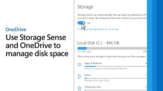 Getting started with OneDrive  Use Storage Sense and OneDrive to manage disk space [upl. by Doehne122]