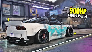 Need for Speed Heat Gameplay  900HP NISSAN 180SX TYPE X ROCKET BUNNY Customization  Drift Build [upl. by Luap838]