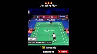 Intense Badminton Rally Kenta Nishimoto vs Anthony Ginting  Epic Showdown [upl. by Ardy776]