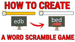 How To Create A Word Scramble Game In Powerpoint [upl. by Yelahs]