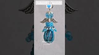 Angioletto di perline Beaded angel video tutorial youtube💙 mihaelacocailmiomondobello [upl. by Llorrac]