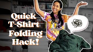 Easy amp Affordable TShirt Folding Hack for Small Business Organization  Quick 5Minute Guide [upl. by Whittemore970]