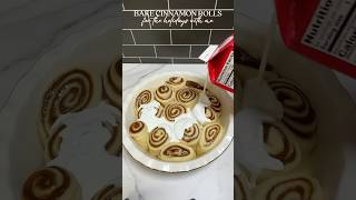 Heavy Cream On Raw Cinnamon Rolls 🤍 cinnamoroll breakfastrecipe recipe [upl. by Eened]